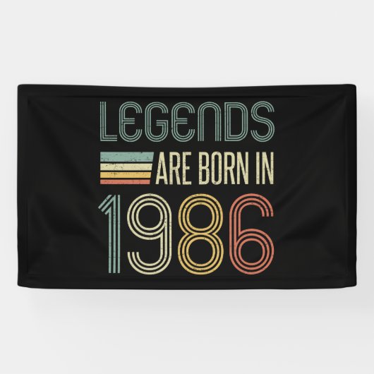 1986 40歳の誕生日レジェンド 横断幕 (横)