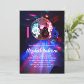 1986 Disco Ball 40th Birthday Party Invitation 招待状 (スタンド正面)