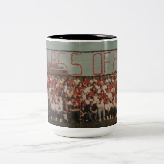 1987のクラスの写真のマグのLakevilleのクラス ツートーンマグカップ (中央)