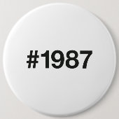 1987ハッシュタグ38誕生日記念日 缶バッジ (正面)