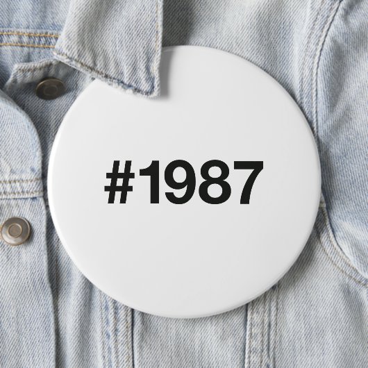 1987ハッシュタグ38誕生日記念日 缶バッジ (インサイチュ)