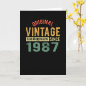 1987ヴィンテージ誕生日 カード (黄色い花)