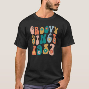 1987年からグルーヴィーな35歳の誕生日 ヒッピースタイル 35歳 Tシャツ
