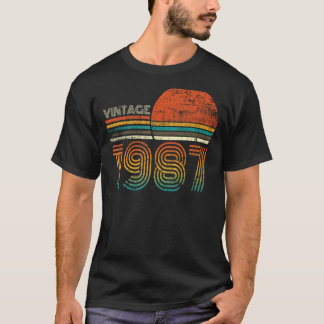 1987年に作られた34誕生日ギフト34検疫Bir Tシャツ