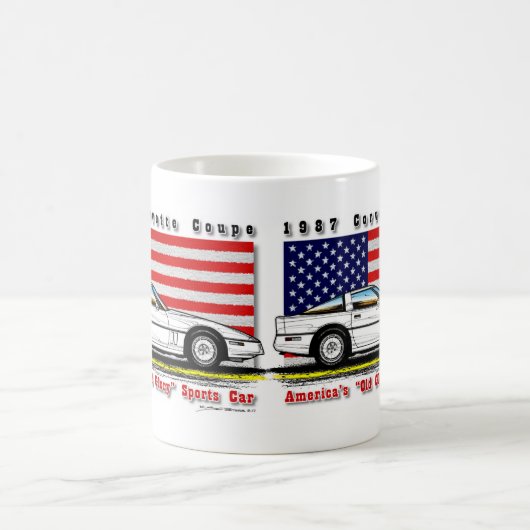 1987年のコルベットのクーペのコーヒー・マグ コーヒーマグカップ (中央)