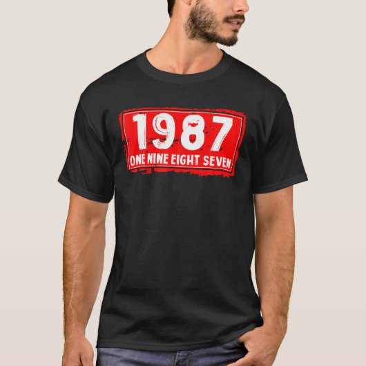 1987年の誕生と女男性へ性の年素晴らし。 Tシャツ (正面)