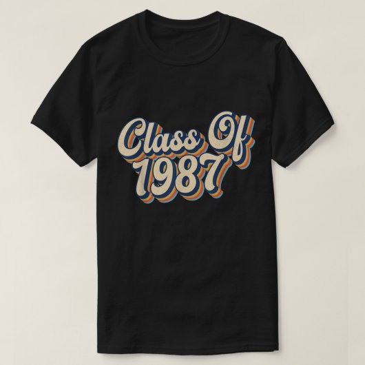 1987年クラス高校懇親会ヴィンテージ Tシャツ (デザイン正面)
