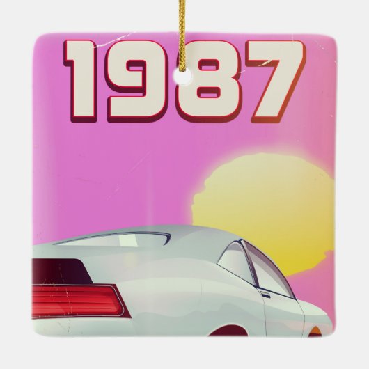 1987年スポーツカーポスター セラミックオーナメント (裏面)
