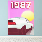 1987年スポーツカー ポスター キャンバスプリント (インサイチュ (ウッドフロア))