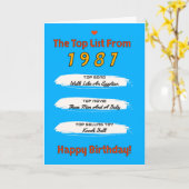 1987年ベストリスト 誕生日 カード (黄色い花)
