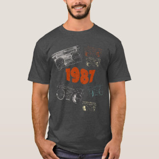 1987年レトロ音楽 Tシャツ