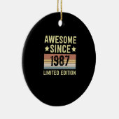 1987年生まれのあなたへお誕生日おめでとう セラミックオーナメント (右)