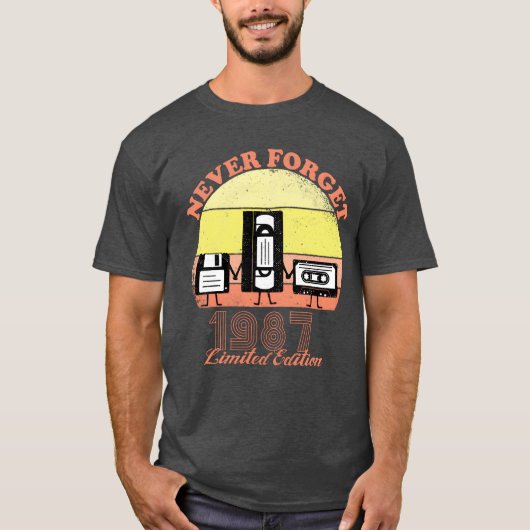 1987年生まれのあなたへ、決して忘れないで。限定版ヴィンテージ Tシャツ (正面)