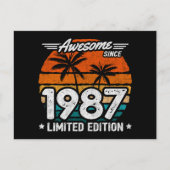 1987年生まれ限定復刻版かっこいい1987年から ポストカード (正面)