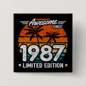 1987年生まれ1987年以来の限定版レトロ素晴らし 缶バッジ (正面)