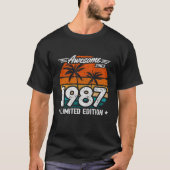 1987年生まれ1987年以来の限定版レトロ素晴らし Tシャツ (正面)