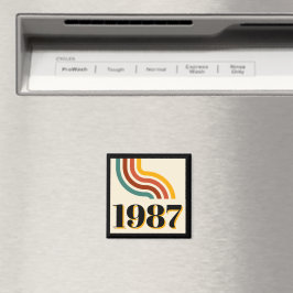 1987年製 レトロ ストライプ 40歳の誕生日 マグネット