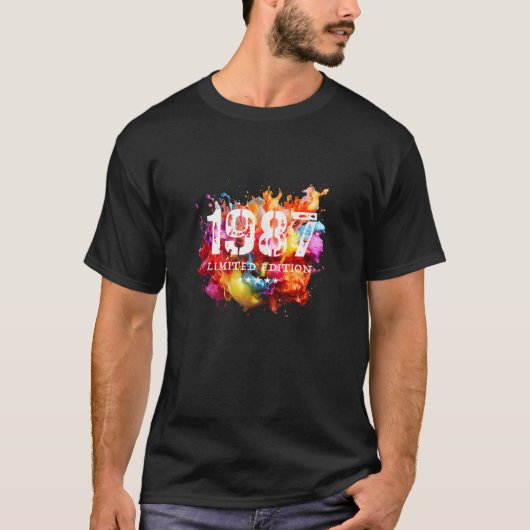 1987年誕生限定版誕生日 Tシャツ (正面)