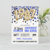 1987年高校同窓会招待状 招待状 (スタンド正面)