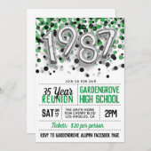 1987年高校同窓会招待状 招待状 (正面/裏面)