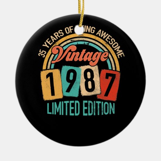 1987年35誕生日35素晴らし歳 セラミックオーナメント (正面)