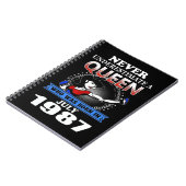 1987年7月の女王を決し生まれて過小評価しない ノートブック (左側)