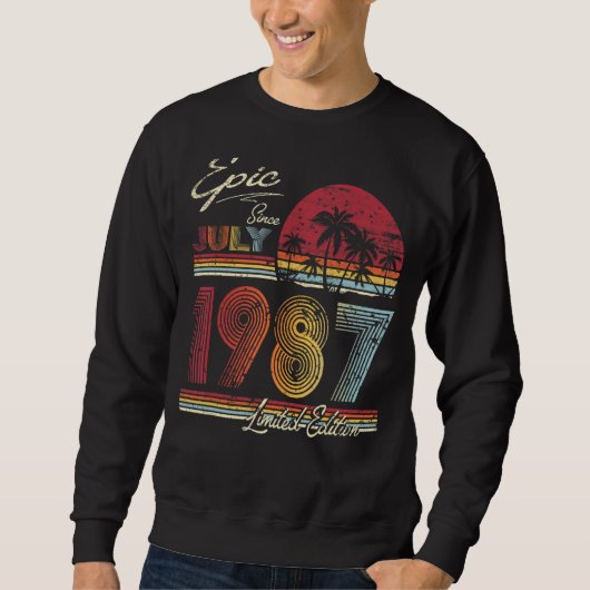 1987年7月以来の叙事詩35年35誕生日 スウェットシャツ (正面)