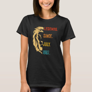 1987年7月以来35歳の伝説35歳の誕生日 Tシャツ