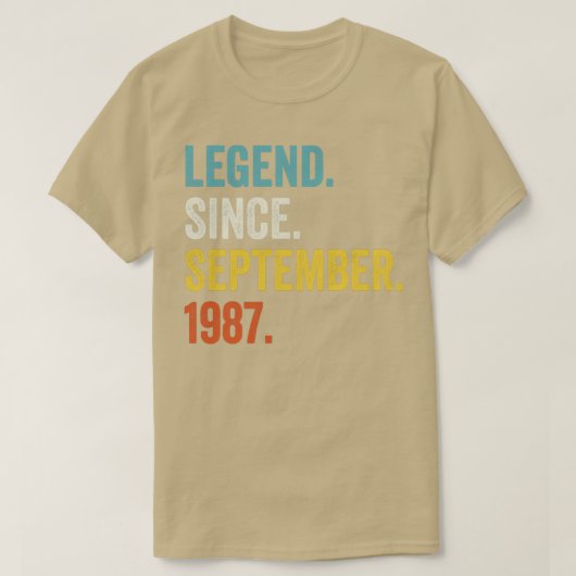 1987年9月35日バレ以来35歳の伝説 Tシャツ (デザイン正面)