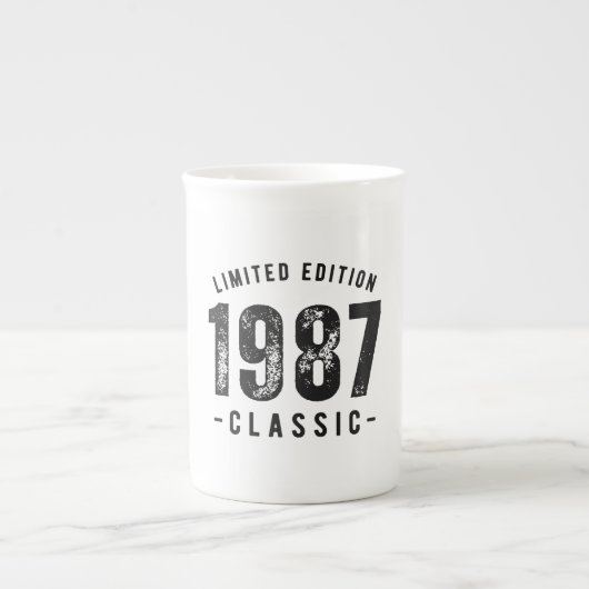 1987年 クラシック 誕生年 ボーンチャイナマグカップ (正面)