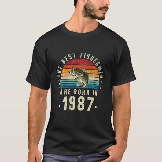 1987最高の年に漁師が行われ、ヴィンテージは35位である Tシャツ (正面)