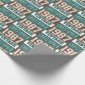 1987生まれ年にクリスチャンの名前で ラッピングペーパー (角)