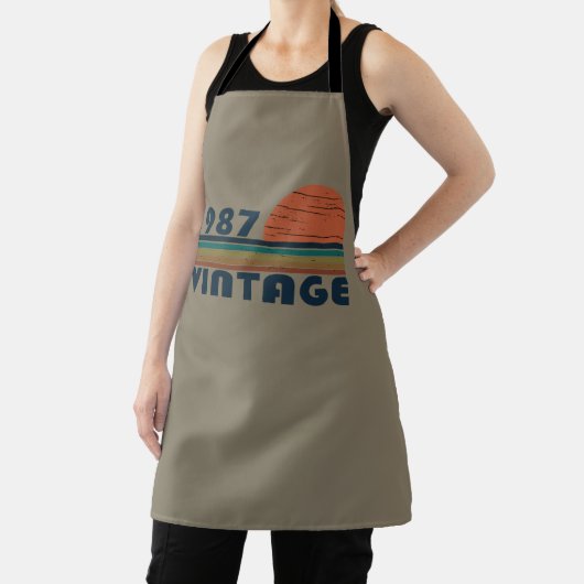 1987生まれ年のヴィンテージ誕生日ギフト エプロン (インサイチュ)