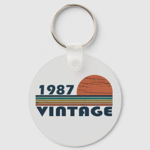 1987生まれ年のヴィンテージ誕生日ギフト キーホルダー