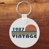 1987生まれ年のヴィンテージ誕生日ギフト キーホルダー (正面)