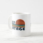 1987生まれ年のヴィンテージ誕生日ギフト コーヒーマグカップ (正面左)