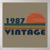 1987生まれ年のヴィンテージ誕生日ギフト ポスター (正面)