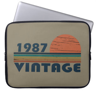 1987生まれ年のヴィンテージ誕生日ギフト ラップトップスリーブ