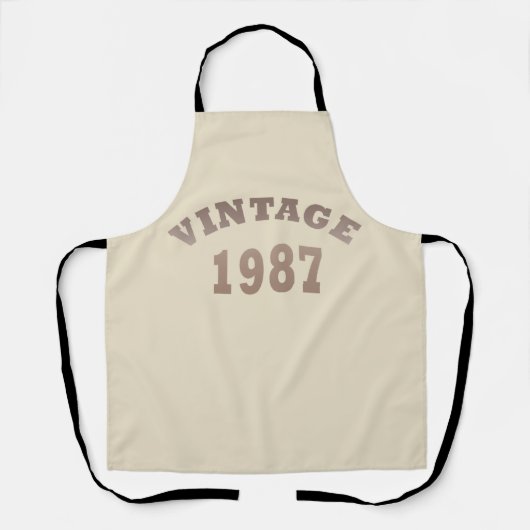 1987生まれ年のヴィンテージ誕生日 エプロン (正面)