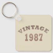 1987生まれ年のヴィンテージ誕生日 キーホルダー (正面)