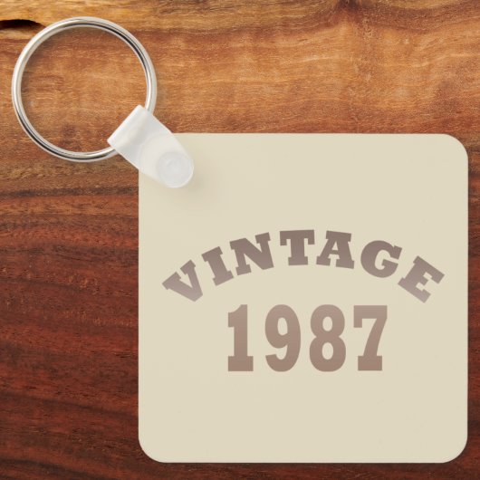 1987生まれ年のヴィンテージ誕生日 キーホルダー (正面)