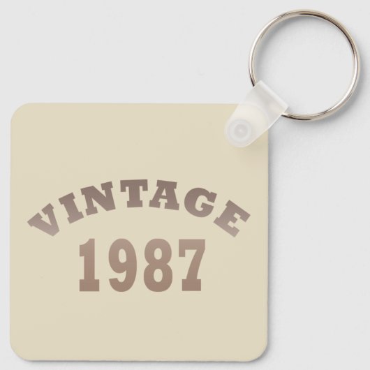 1987生まれ年のヴィンテージ誕生日 キーホルダー (裏面)
