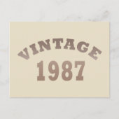 1987生まれ年のヴィンテージ誕生日 シーズンポストカード (正面)