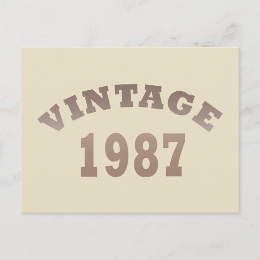 1987生まれ年のヴィンテージ誕生日 シーズンポストカード (正面)