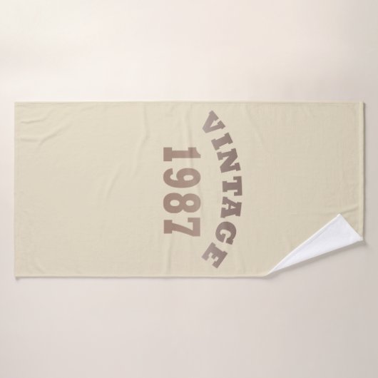 1987生まれ年のヴィンテージ誕生日 バスタオル (バスタオル)