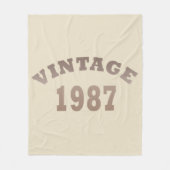 1987生まれ年のヴィンテージ誕生日 フリースブランケット (正面)