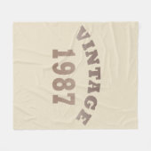 1987生まれ年のヴィンテージ誕生日 フリースブランケット (正面(横))