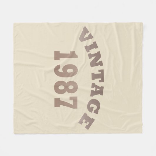 1987生まれ年のヴィンテージ誕生日 フリースブランケット (正面(横))