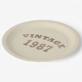 1987生まれ年のヴィンテージ誕生日 ペーパープレート (アングル)