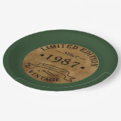 1987生まれ年のヴィンテージ誕生日 ペーパープレート (アングル)